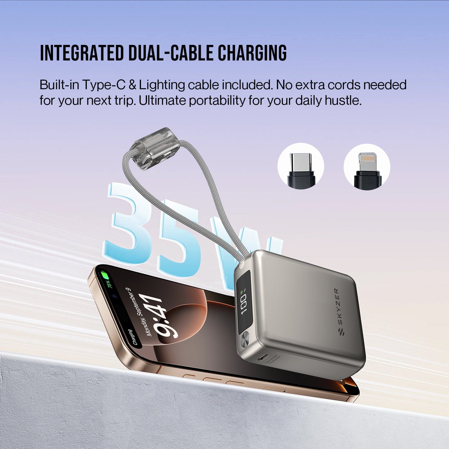 Skyzer PB256 [CCC-Certified] PowerCube 35W Super Fast Charging 10,000MaH Powerbank