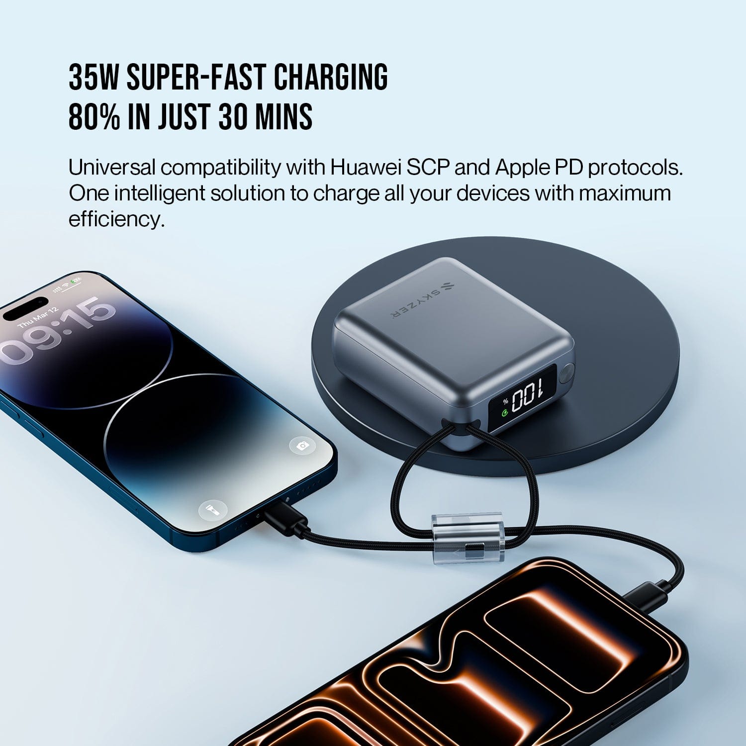 Skyzer PB256 [CCC-Certified] PowerCube 35W Super Fast Charging 10,000MaH Powerbank