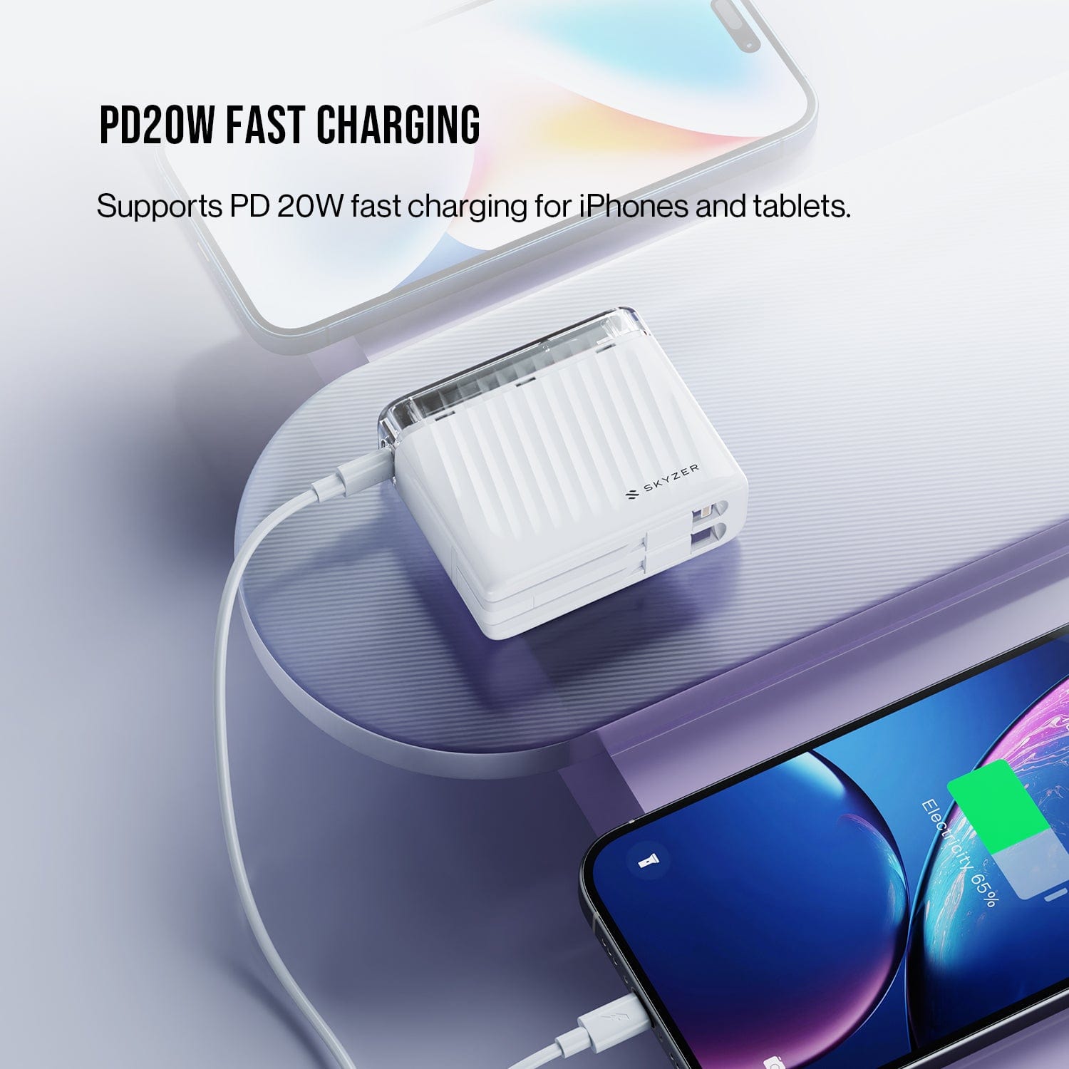 Skyzer Power Charge 706 | Built In cable10000mAh Powerbank