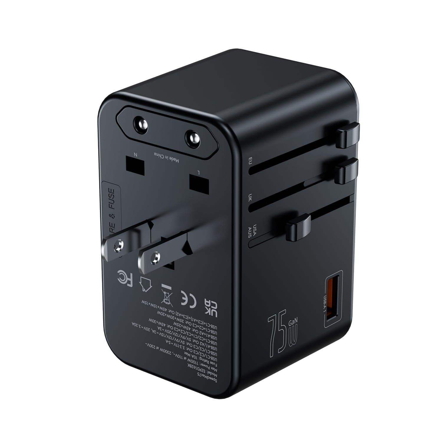 Skyzer SpeedMax 75W Fast Charging Travel Adapter