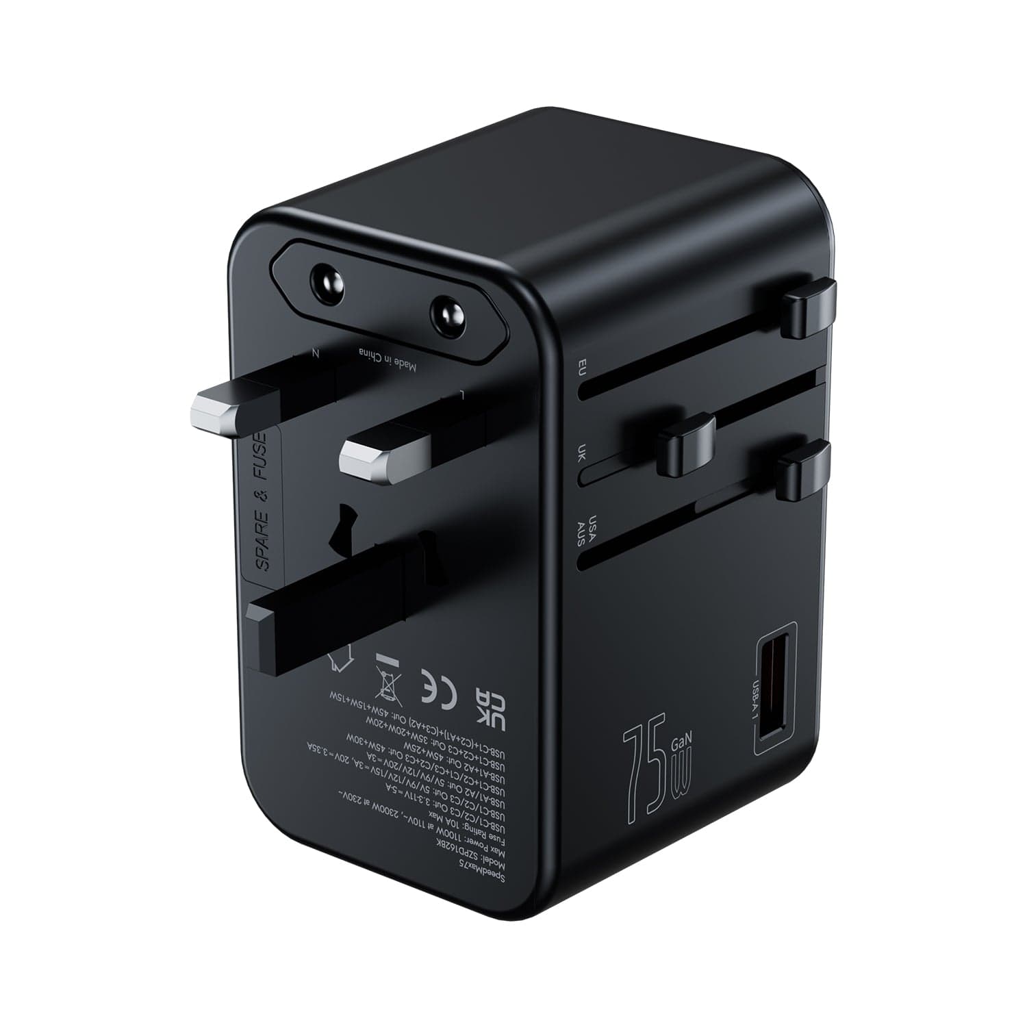 Skyzer SpeedMax 75W Fast Charging Travel Adapter