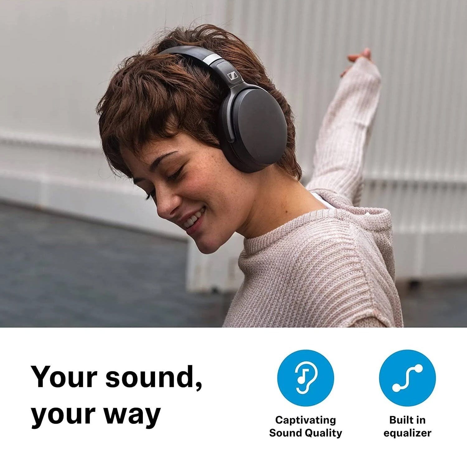 Sennheiser HD 450BT Wireless Bluetooth Headphones with ANC