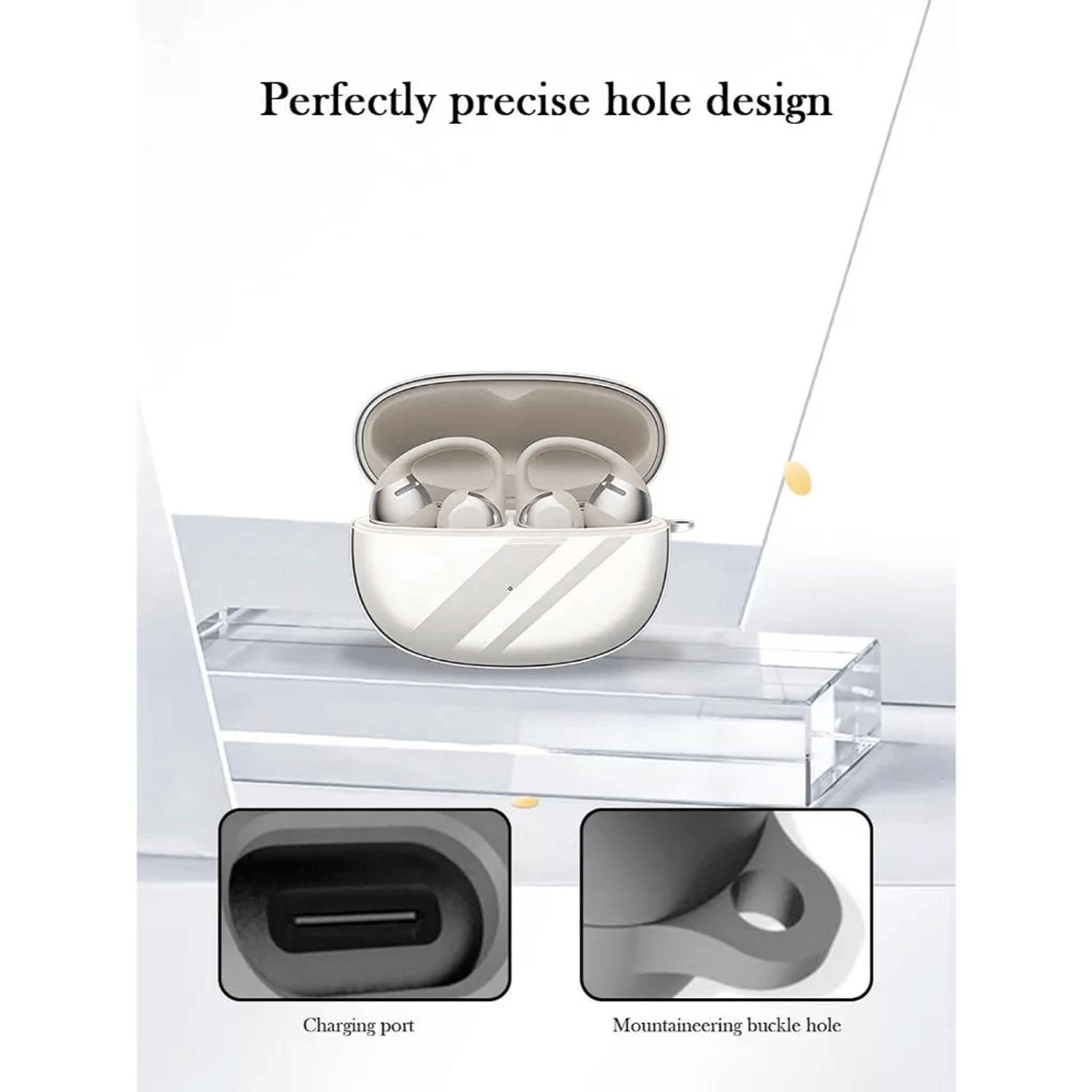Clear Silicone Case for Shokz OpenDots One
