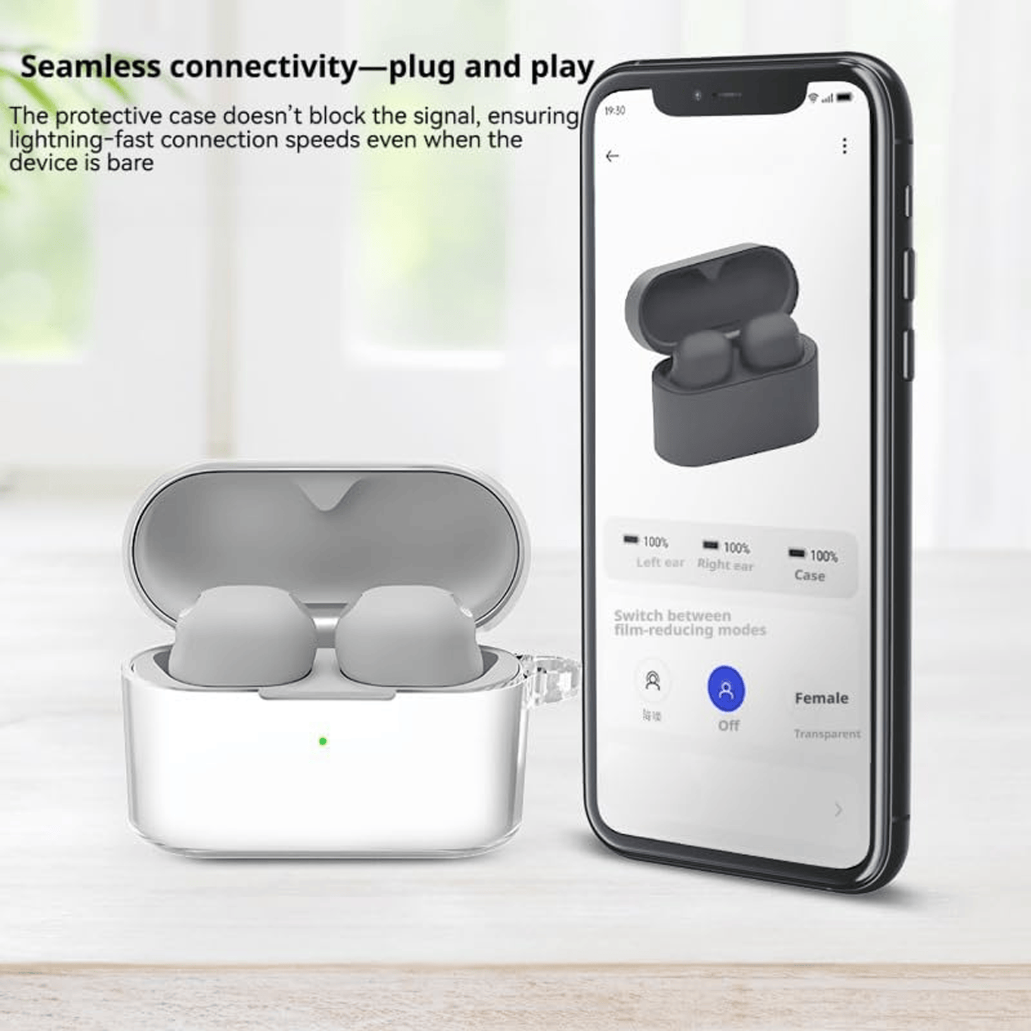 Silicone Case for Sony WF-1000XM6 (Clear)
