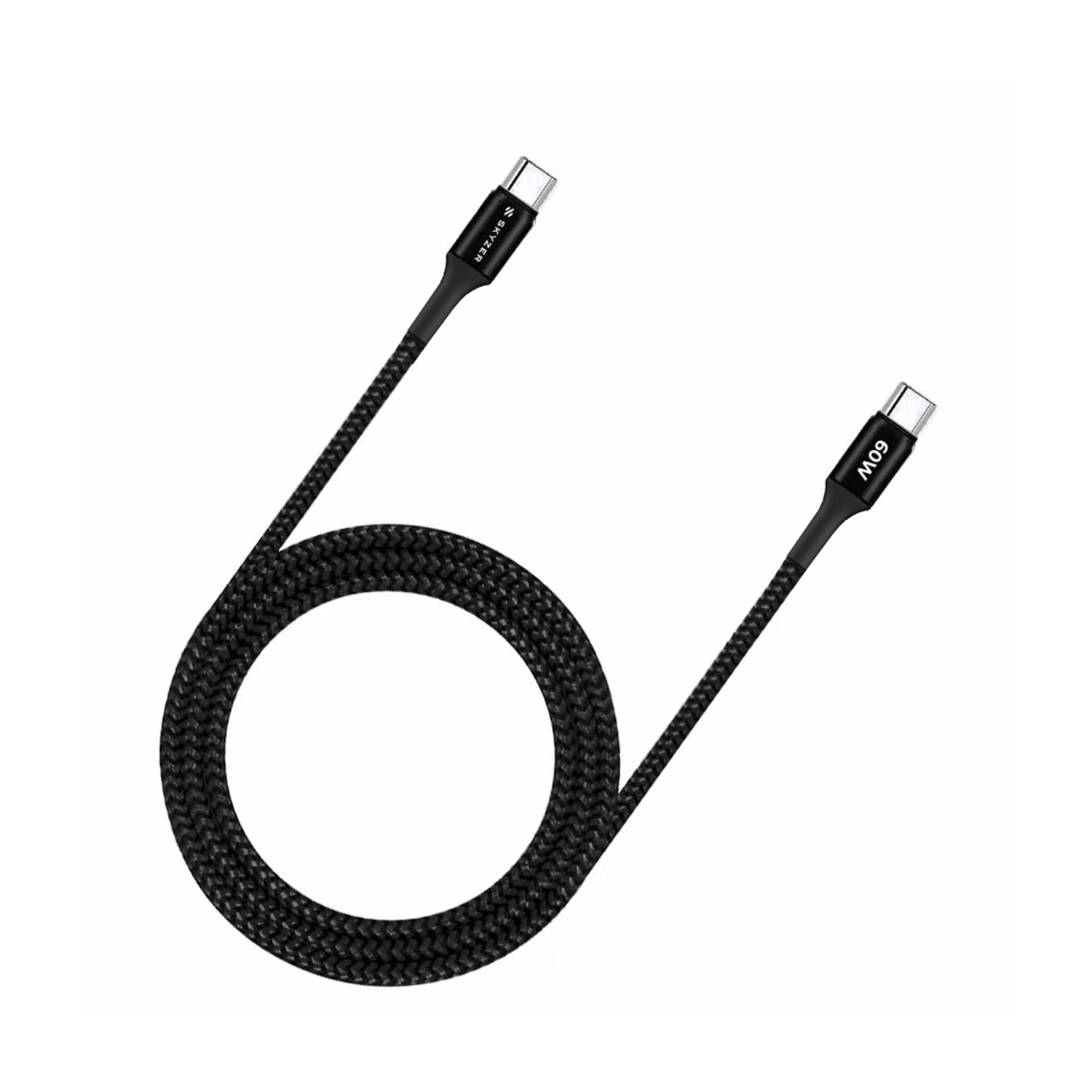 Skyzer 60W Premium USB-C to USB-C Braided Nylon Cable