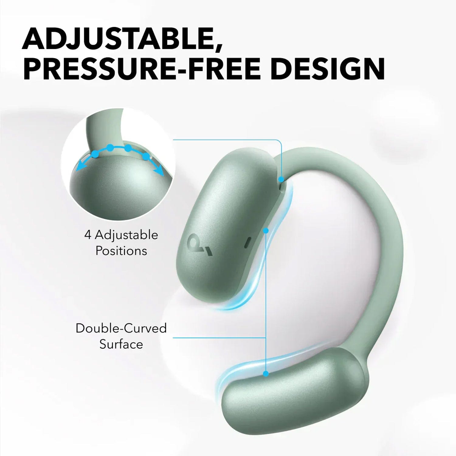 Soundcore AeroFit 2 | Adjustable Open-Ear Wireless Earbuds with AI Translation