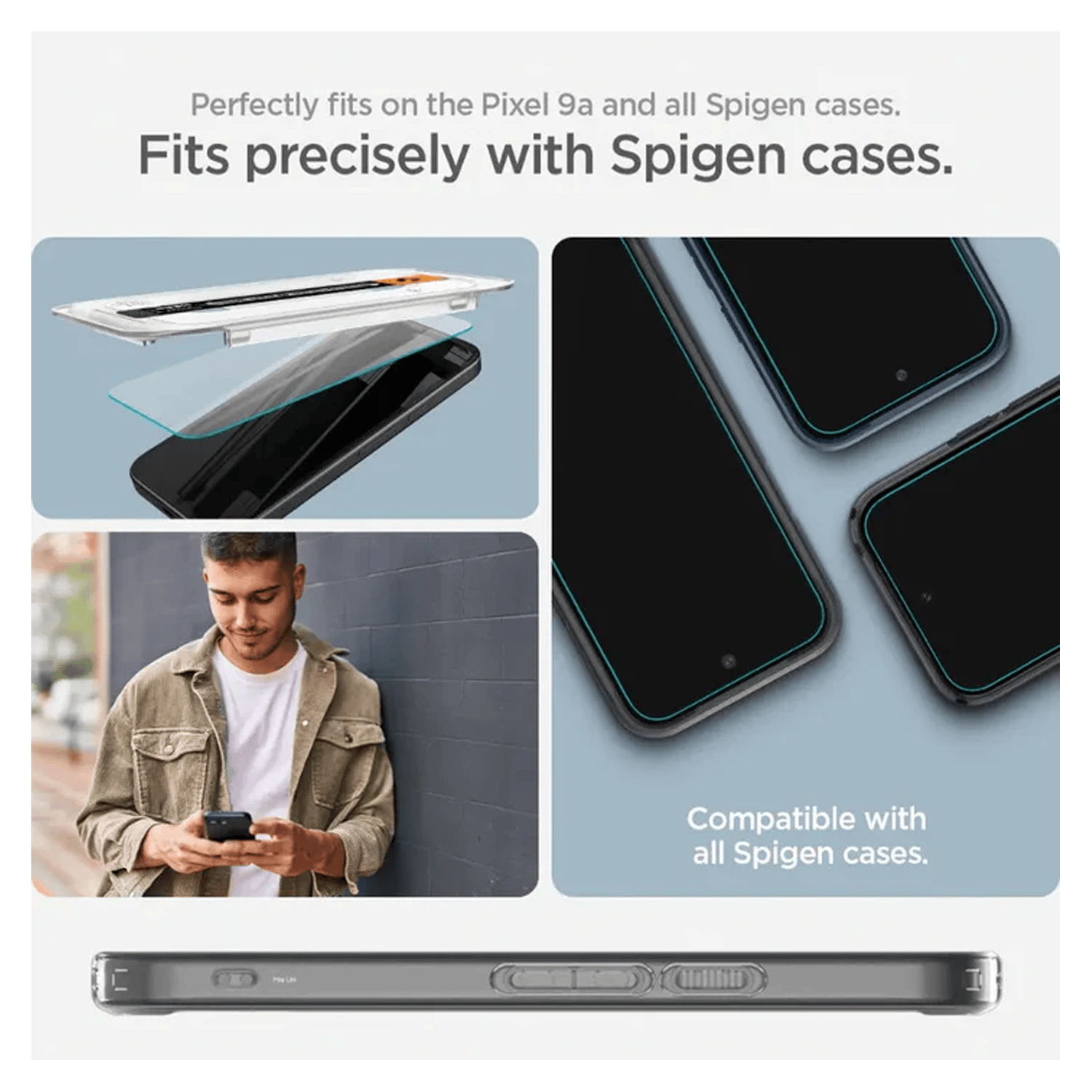 Spigen GLAS.tR EZ Fit Glass Screen Protector for Google Pixel 9a