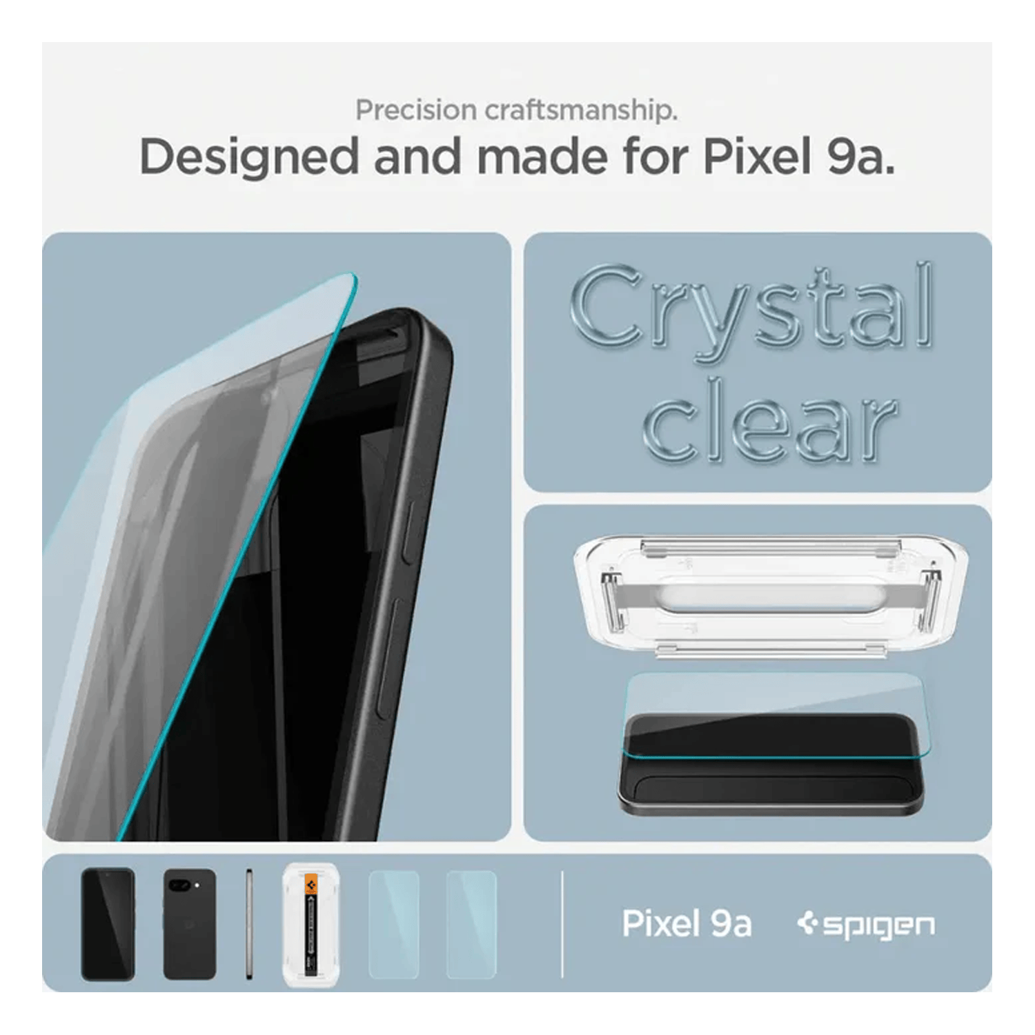 Spigen GLAS.tR EZ Fit Glass Screen Protector for Google Pixel 9a