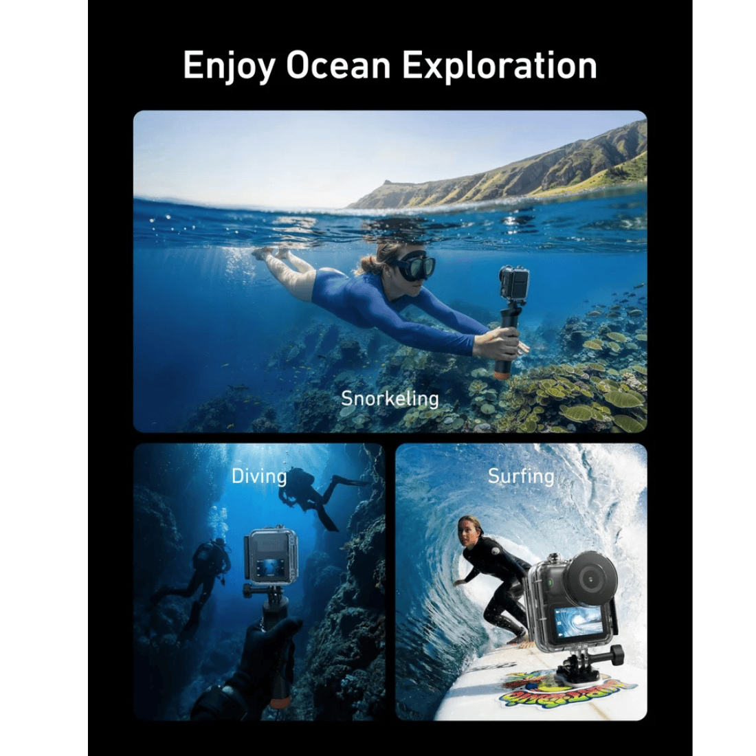 Telesin 60m Waterproof Dive Case for DJI Osmo Nano