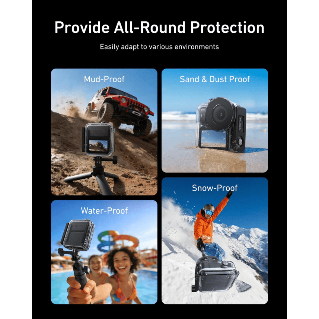 Telesin 60m Waterproof Dive Case for DJI Osmo Nano