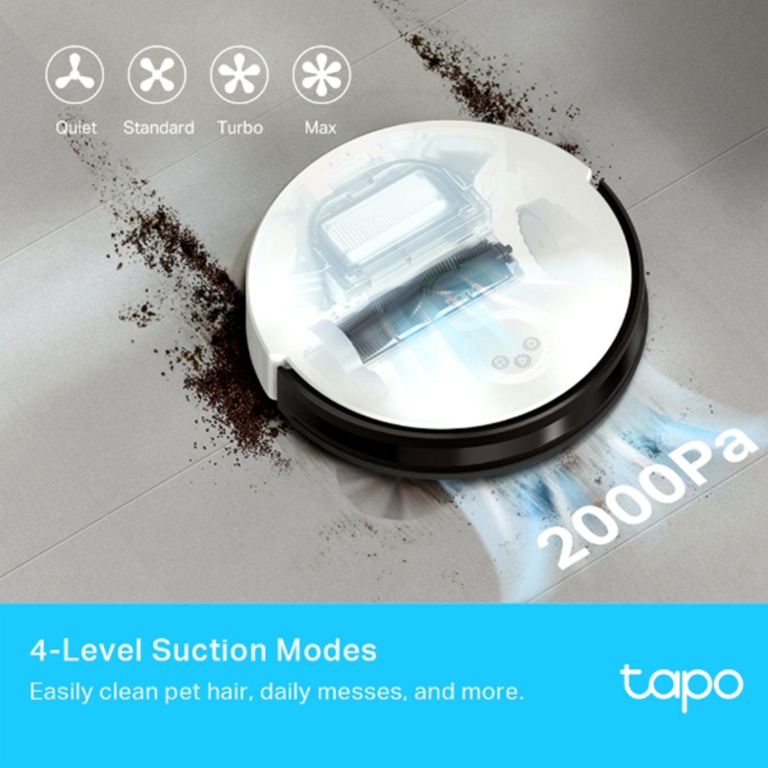 TP-Link Tapo RV10 Plus Robot Vacuum & Mop with Smart Auto-Empty Dock