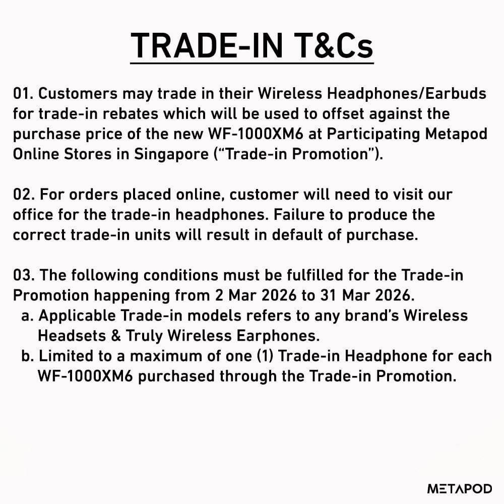 Sony WF-1000XM6 Wireless Noise Cancelling Earbuds (XM6)