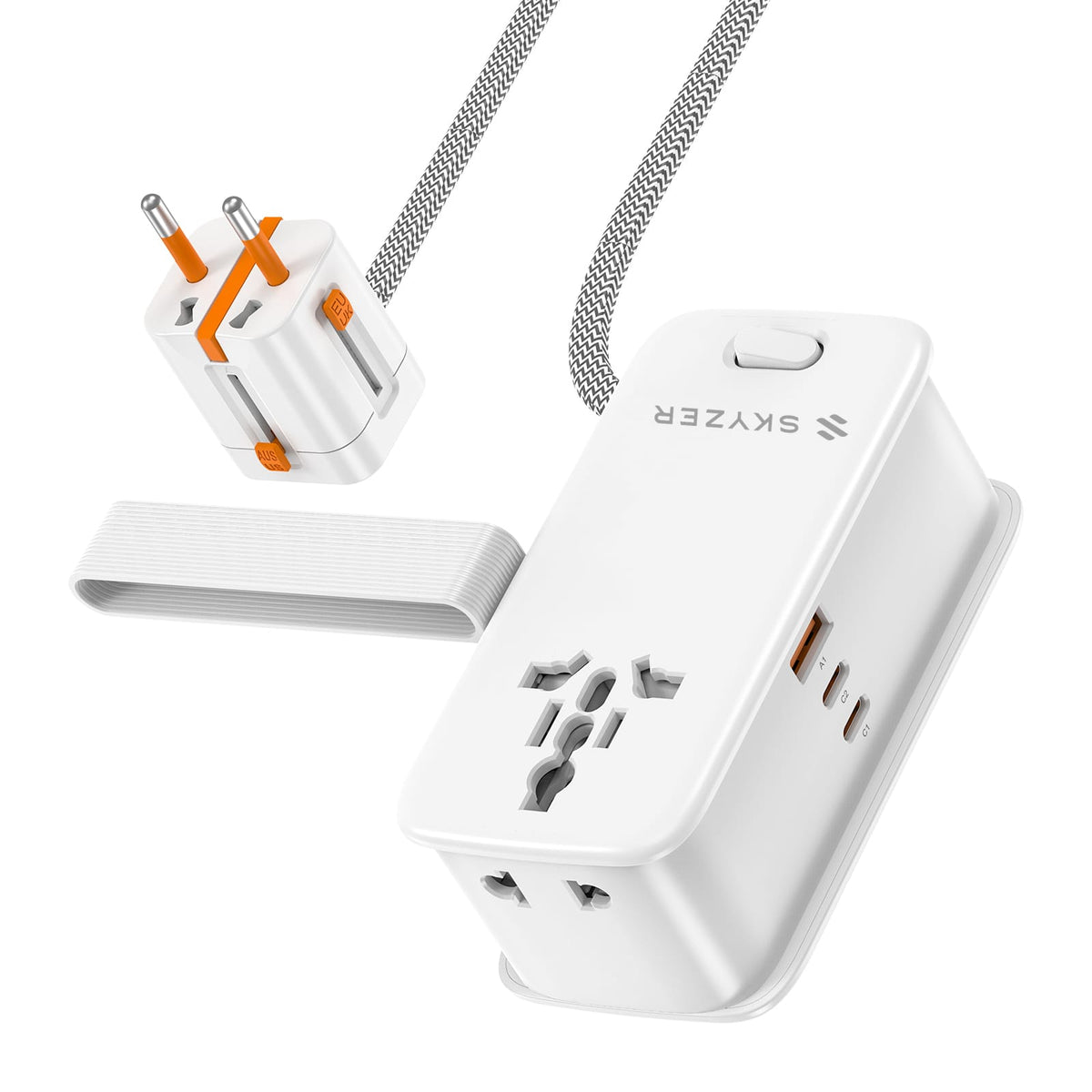 SKYZER PD170WH | Universal Travel Power Strip 1.6M