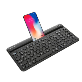 Targus Multi-Device Bluetooth AntiMicrobial Keyboard with Tablet/Phone Cradle
