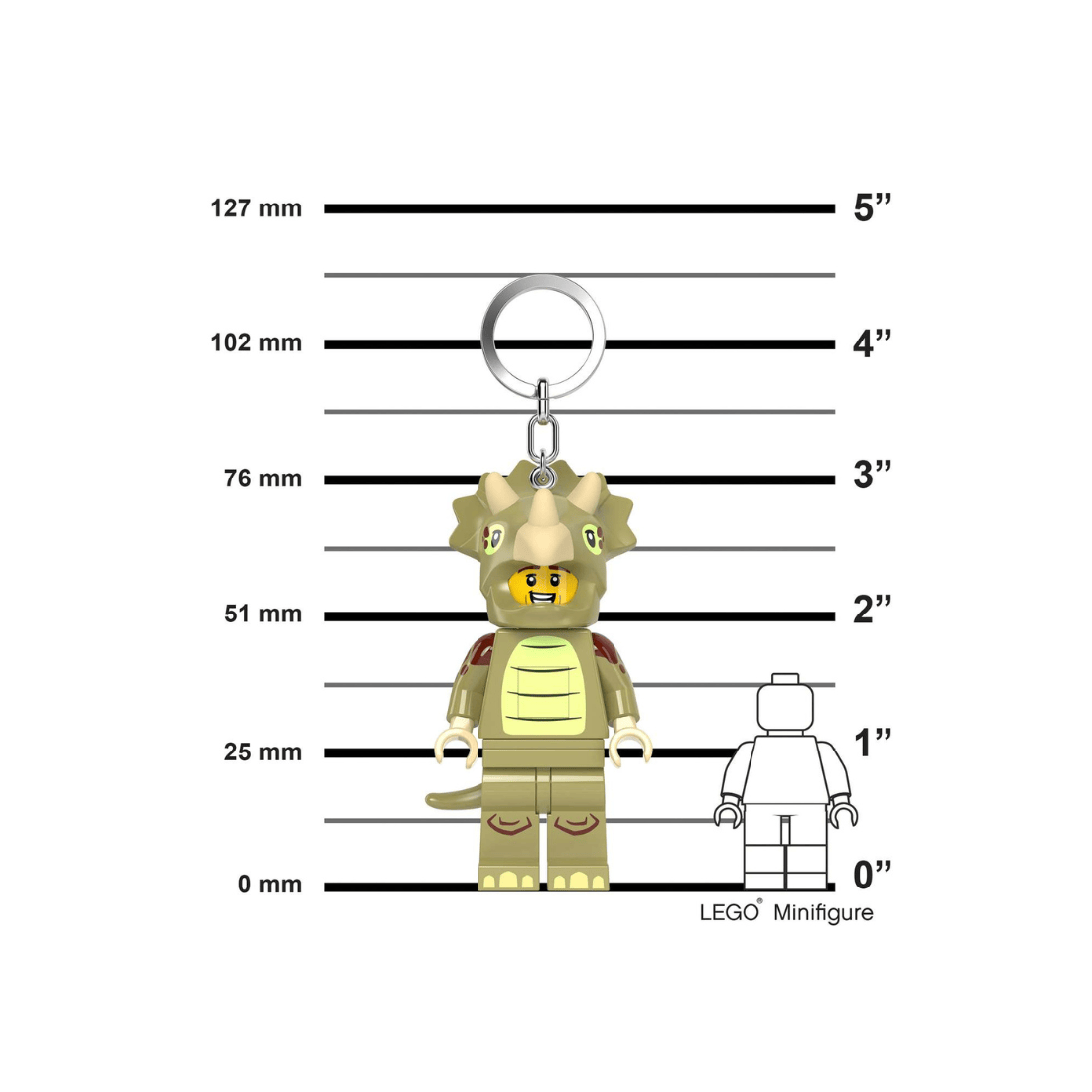 LEGO MINIFIGURES Triceratops Costume Fan Key Light