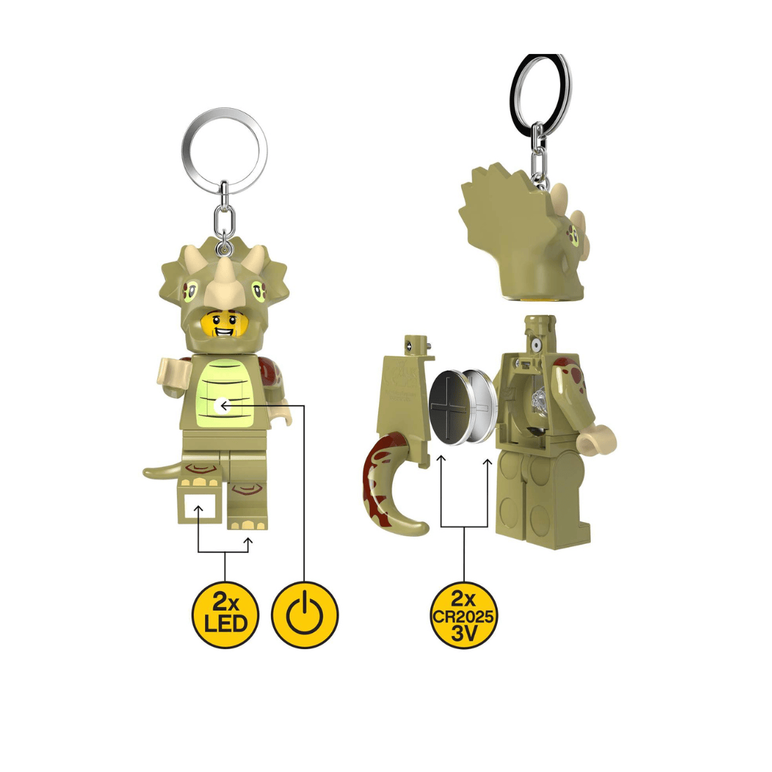 LEGO MINIFIGURES Triceratops Costume Fan Key Light