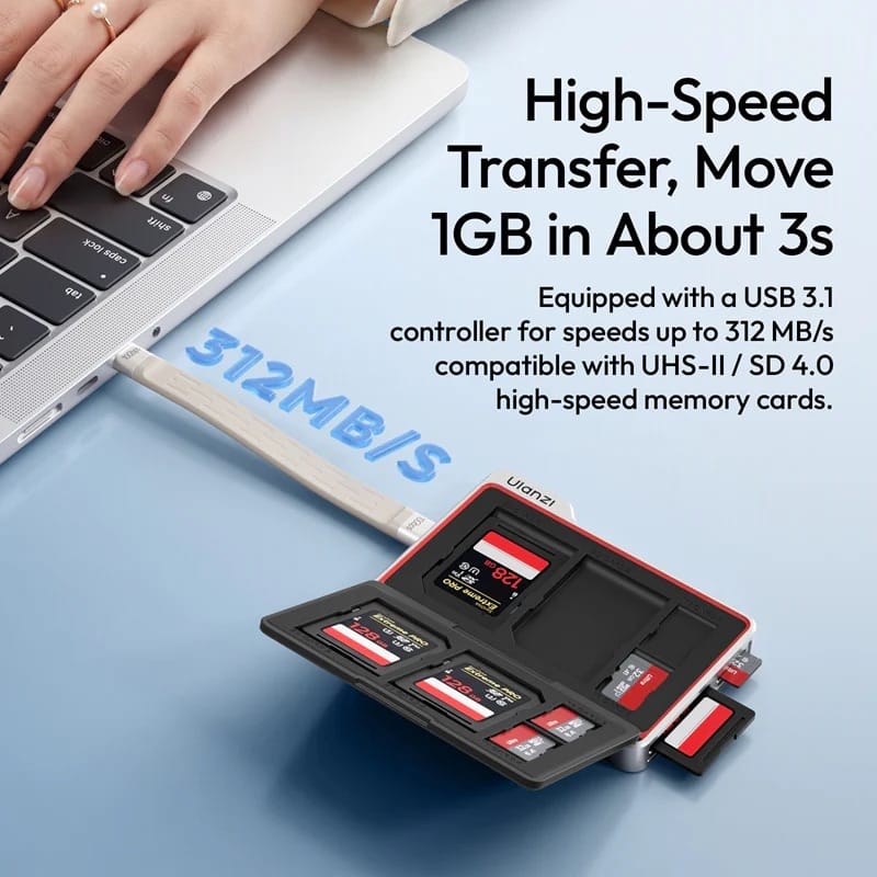 Ulanzi DC01 2in1 Portable Memory Card Case Reader