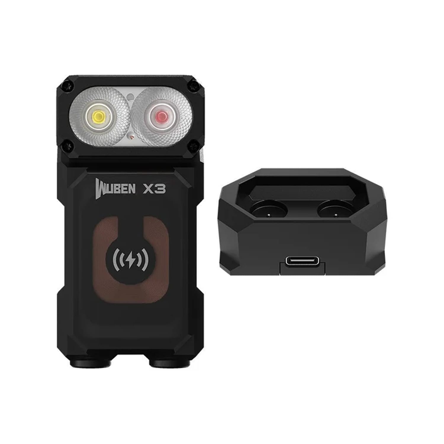 Wuben Lightok X3 Owl EDC Rechargeable Flashlight | Mini 700 Lumens Flashlights (Red & White Lights)