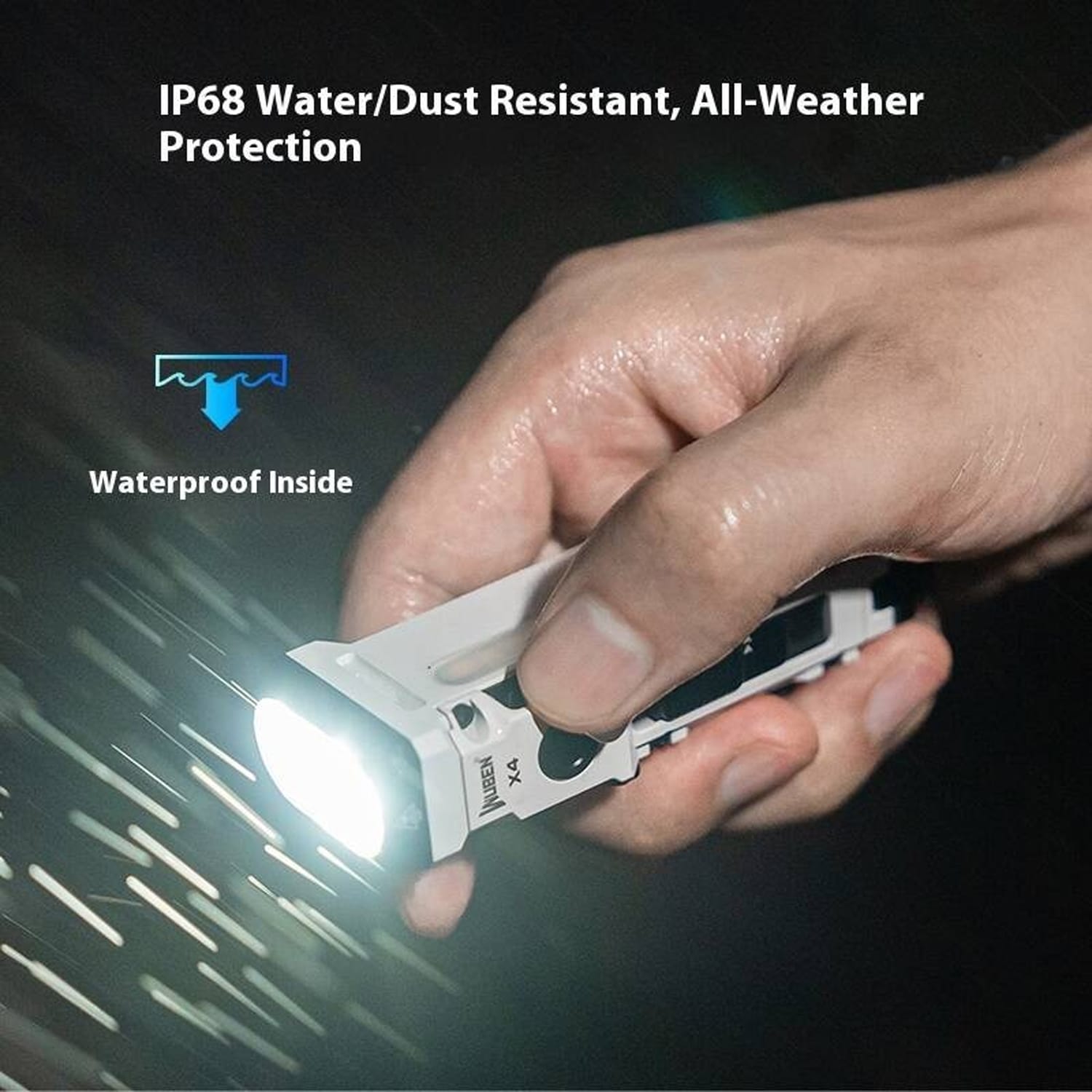 Wuben X4 Compact Multi-Function 1500 Lumens EDC Tactical Flashlight