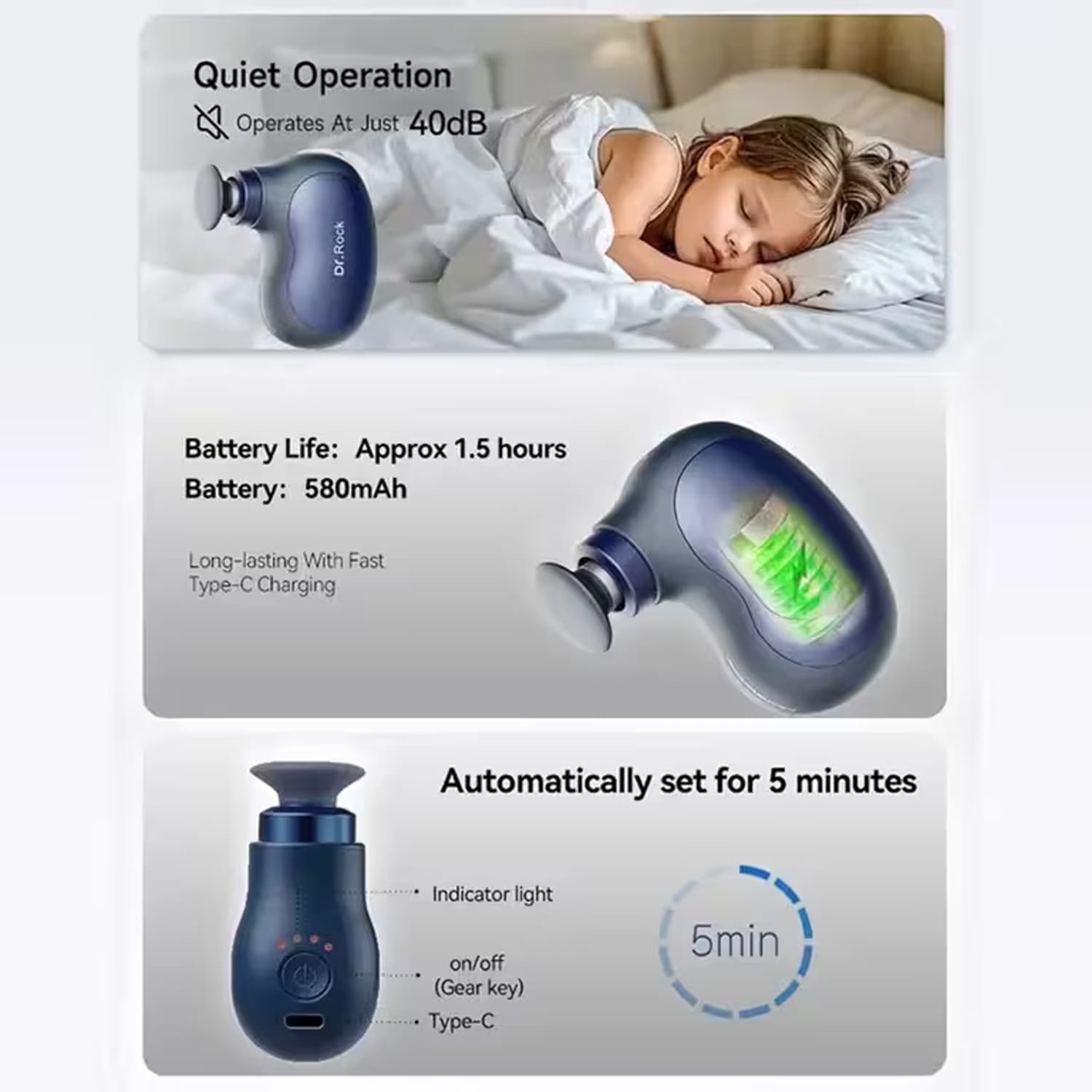 Zikko Dr.Rock Little Bean Body & Face Massager