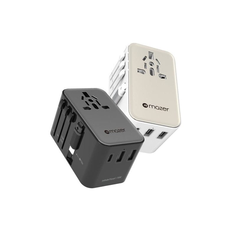 Mazer Infinite Universal Travel Adapter with 70W Fast Charging