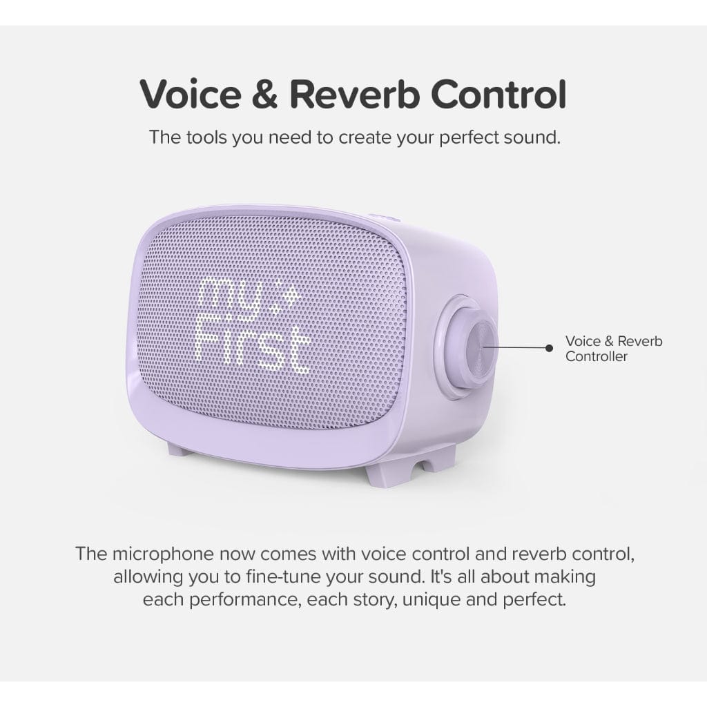 MyFirst Voice 2 - Portable Interactive Microphone & Wireless Speaker with Dynamic Voice Modes