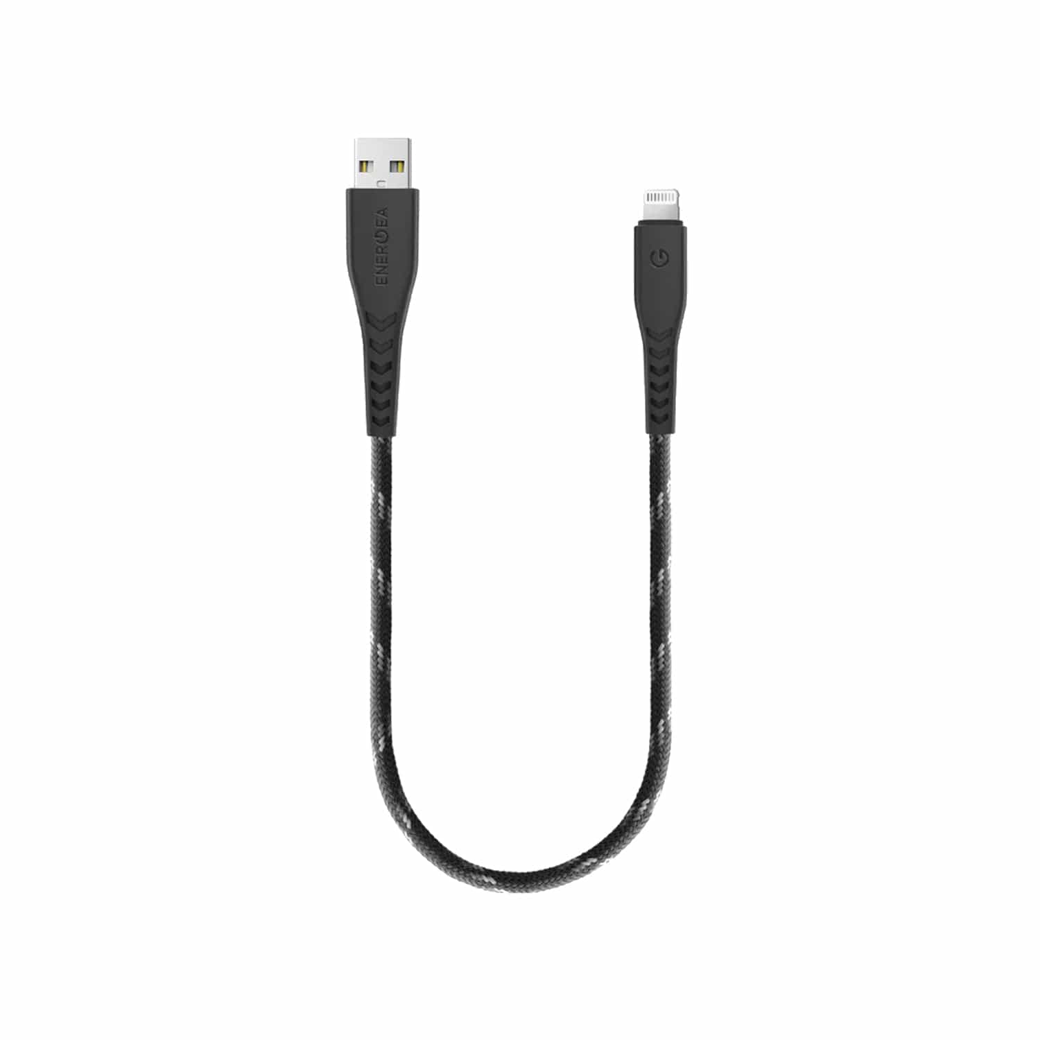 Energea NyloFlex LIghtning to USB-A Charging Cable with 3A High Speed Charge & Sync 30 cm