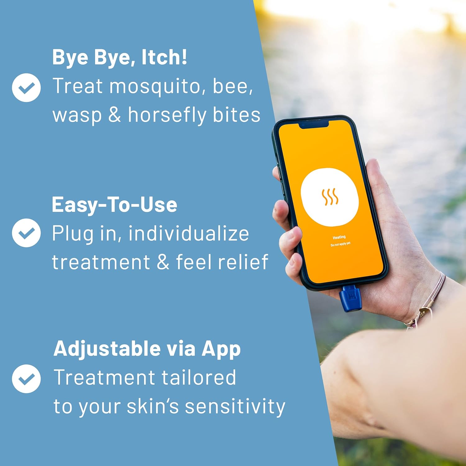 Heat It Smartphone-Powered Insect Bite Healer Lightning Port