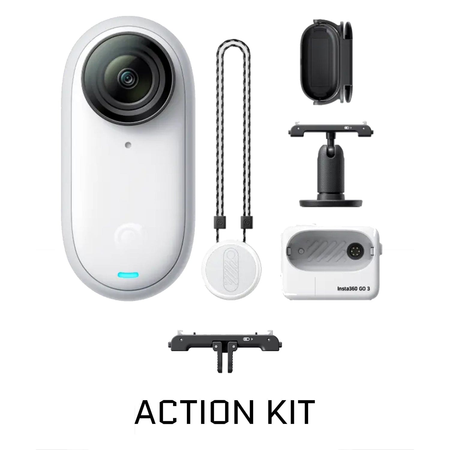 Insta360 Go 3 Action Camera Action Kit / Arctic White / 64 GB