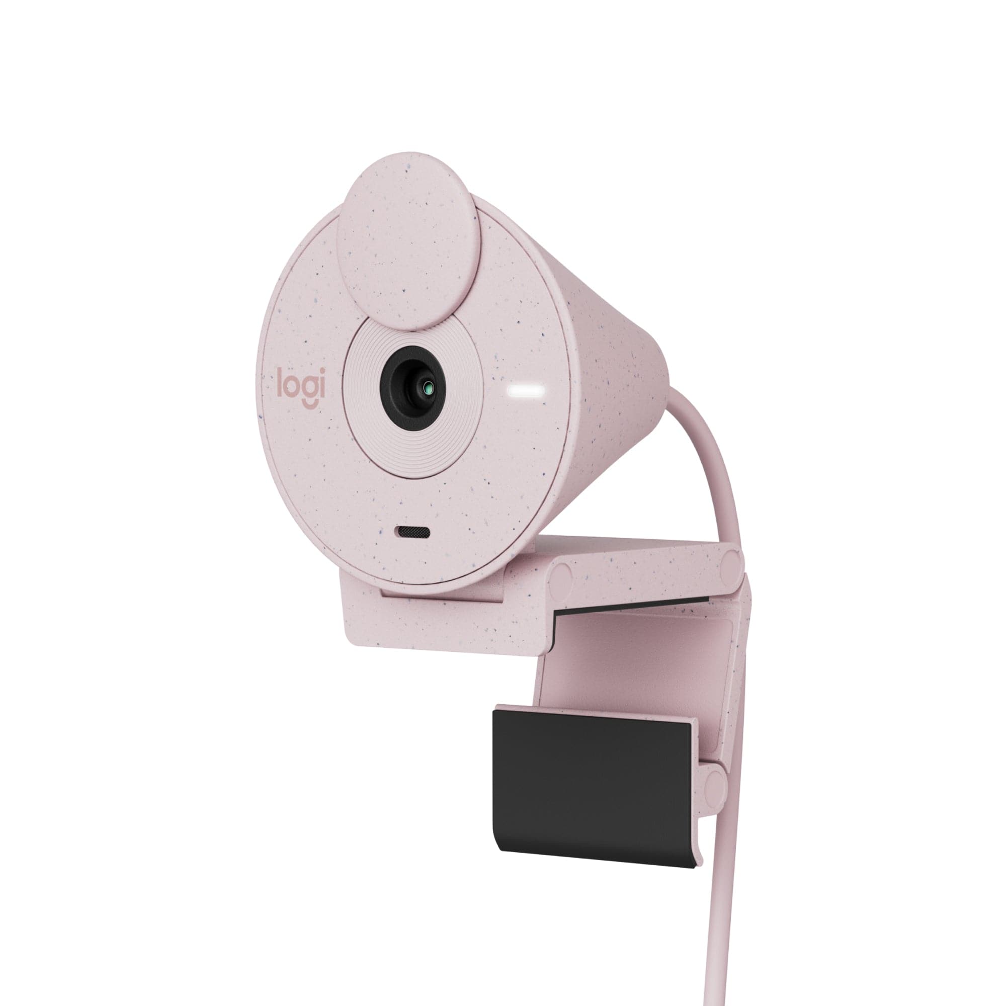 Logitech Brio 300 Full HD Webcam with Privacy Shutter, Noise Reduction Microphone, USB-C, Ceritified for Zoom, Microsoft Teams, Google Meet, Auto Light Correction Rose