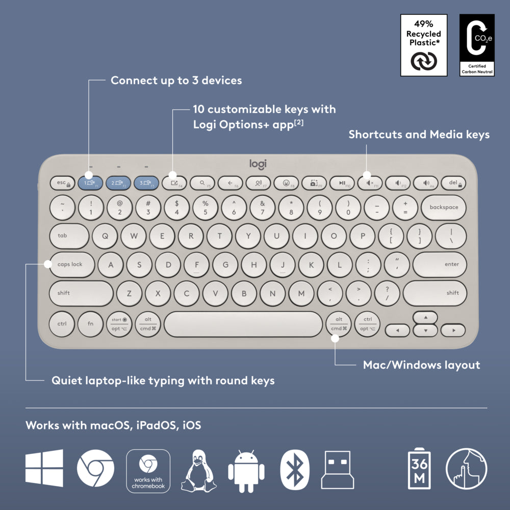 Logitech Pebble 2 Combo Wireless Keyboard and Mouse