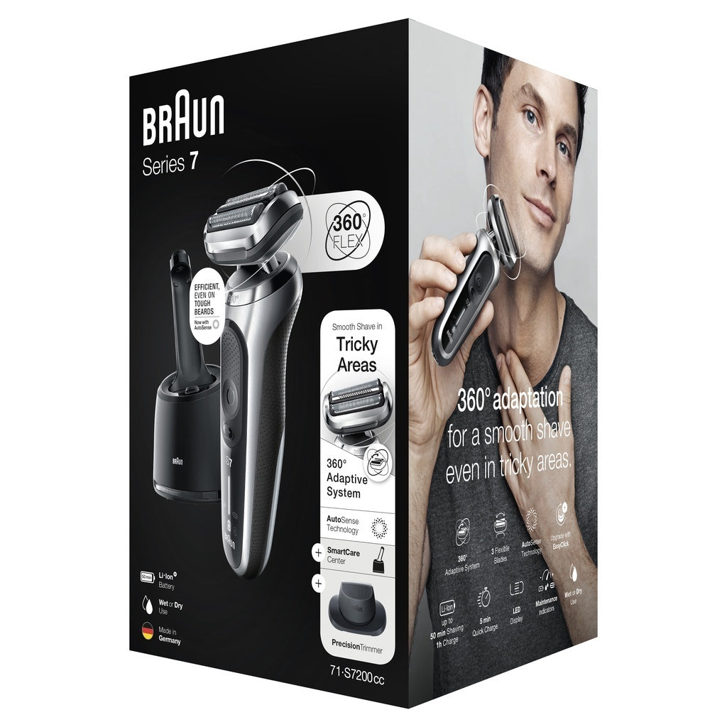 Braun Series 7 71-S7500cc Wet & Dry Shaver with SmartCare Center and 1 Attachment