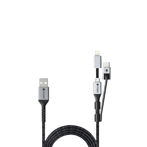 Mazer Infinite.LINK Pro 3 USB-A to Lightning 3-in-1 Cable 1m