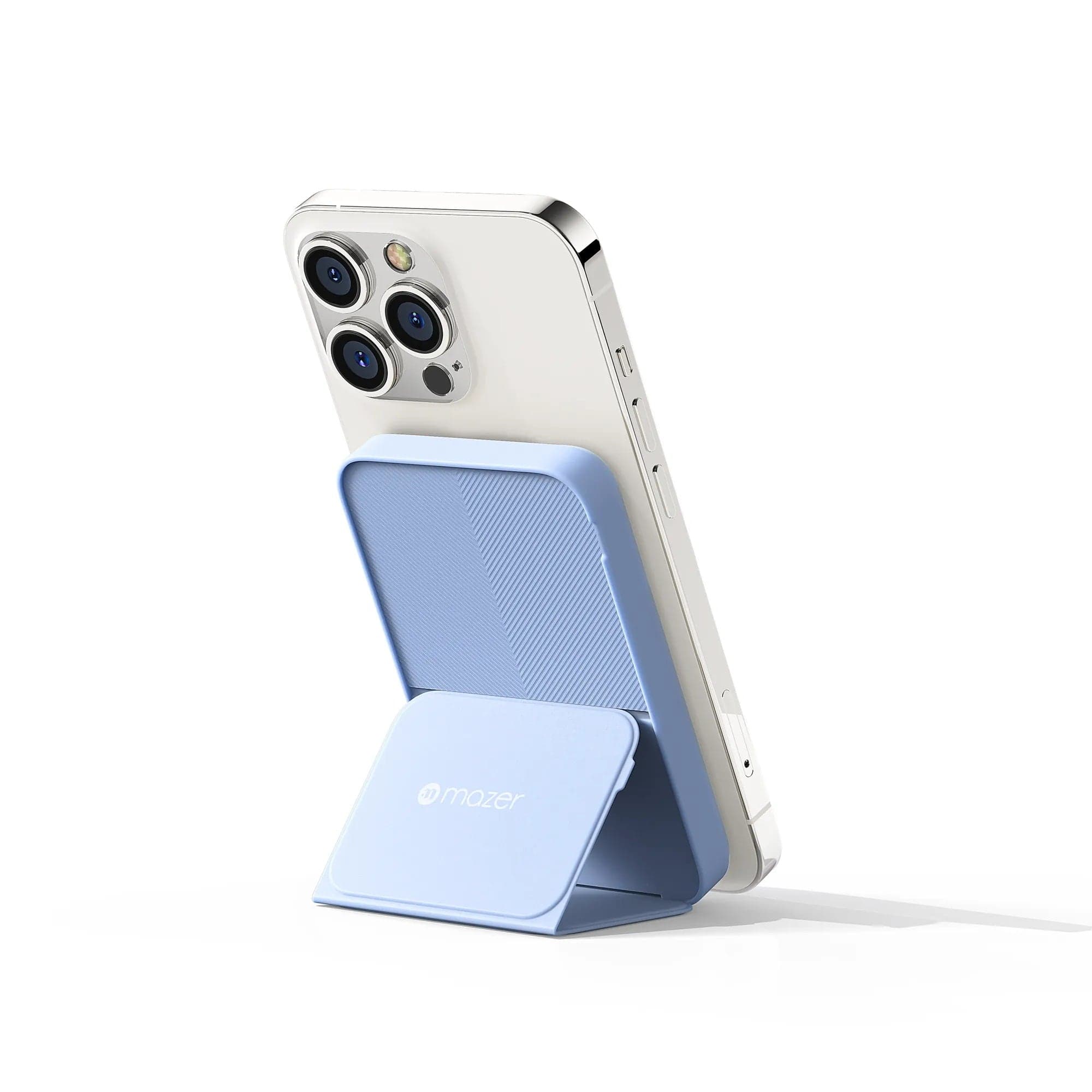 Mazer MagAir15 5,000 mAh MagSafe Compatible PowerBank with Built-In Foldable Kickstand Pacific Blue