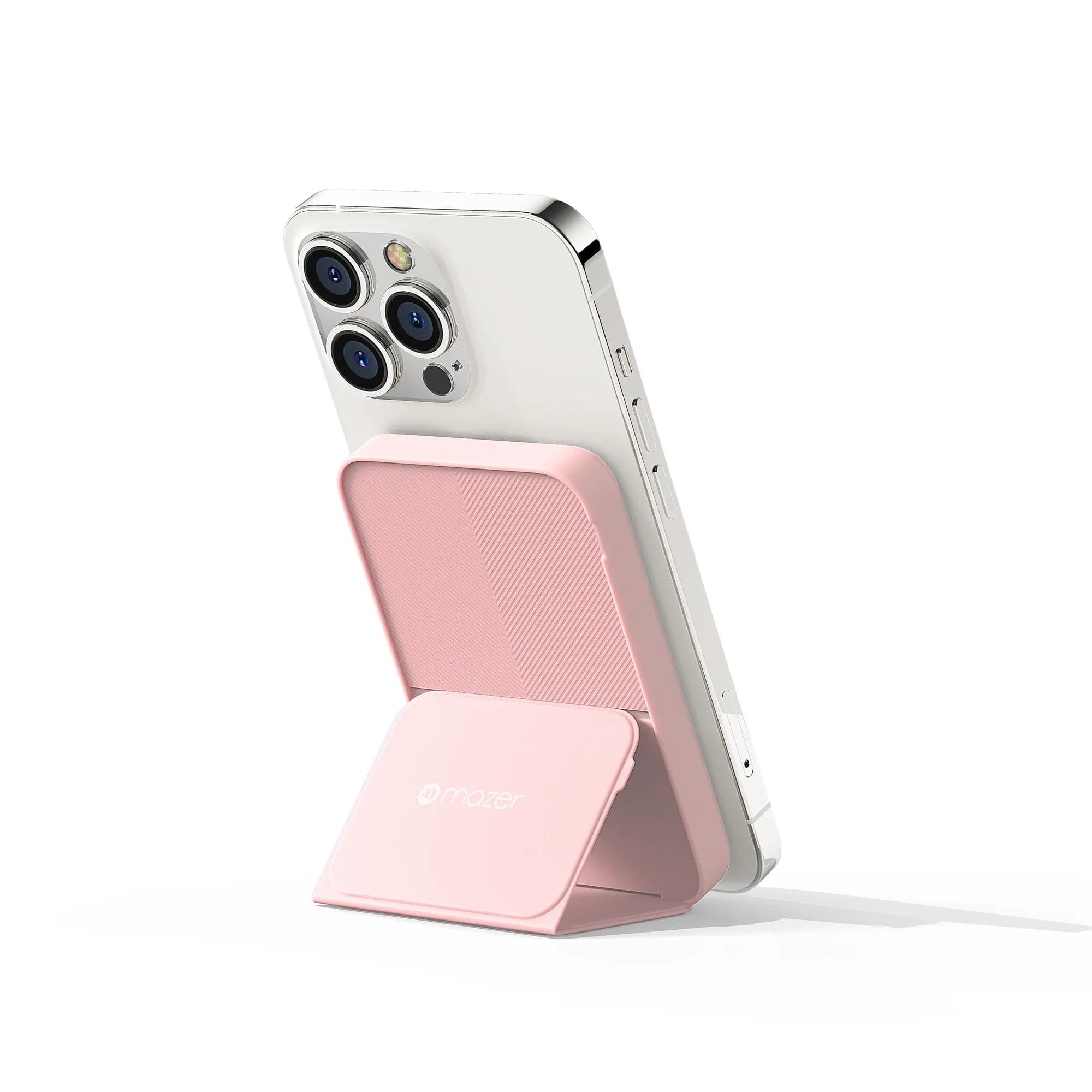 Mazer MagAir15 5,000 mAh MagSafe Compatible PowerBank with Built-In Foldable Kickstand Pink