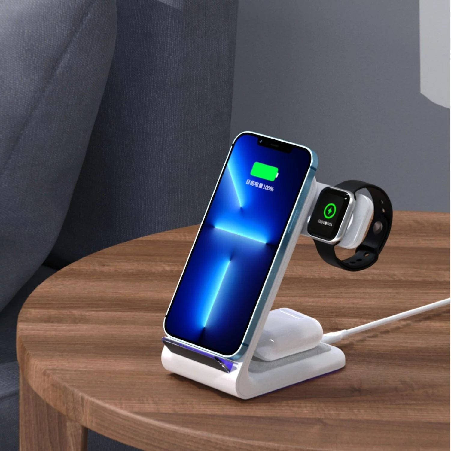 Mazer Wi.Desk 25W 3-in-1 Wireless Charging Stand Black