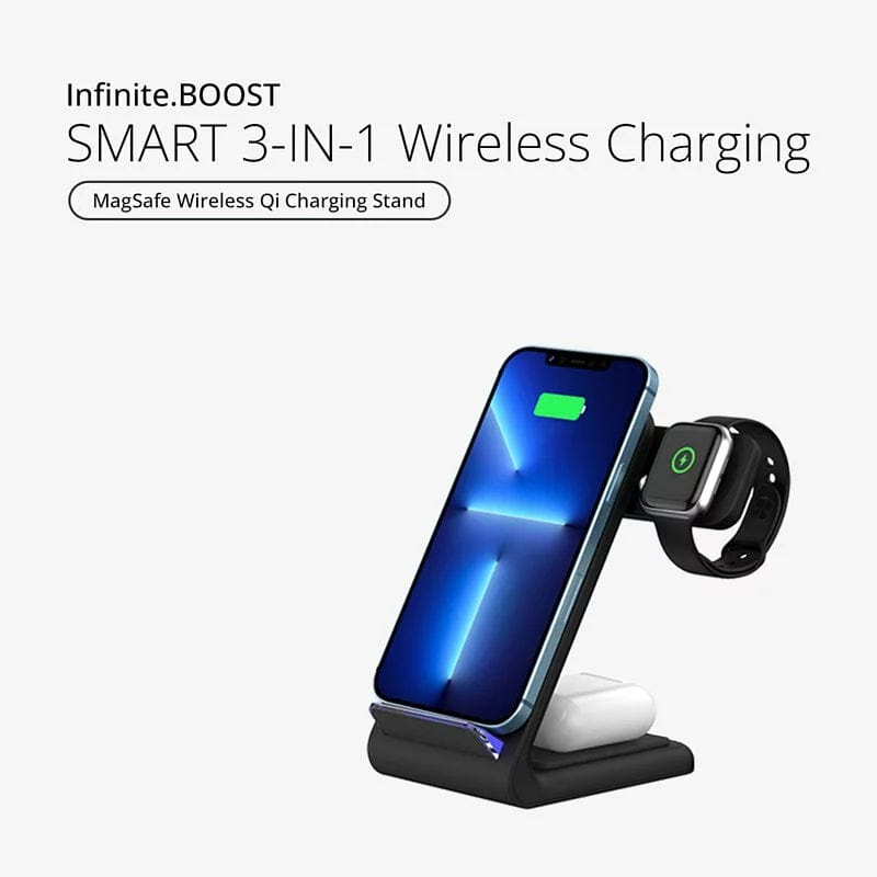 Mazer Wi.Desk 25W 3-in-1 Wireless Charging Stand Black