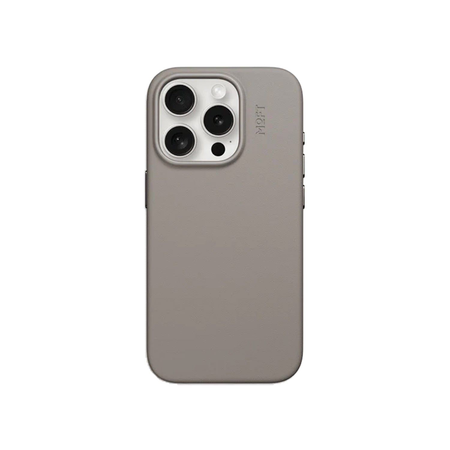 MOFT MOVAS Vegan Leather Snap-On Phone Case for iPhone 15 Series - MagSafe Compatible iPhone 15 Pro / Taupe