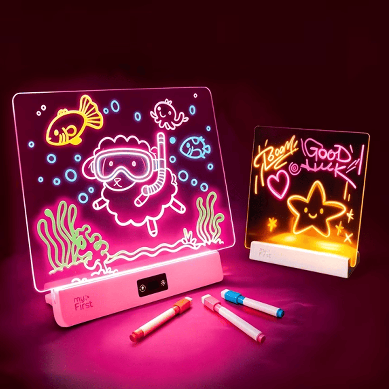 myFirst Sketch Clear Dual Light-Up Drawing Board Set