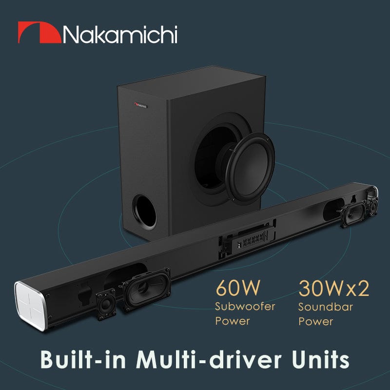 Nakamichi Apollo 220 Bluetooth Soundbar with Subwoofer