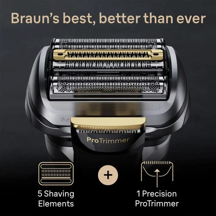 Braun Series 9 Pro+ 9510s Wet & Dry Shaver with Charging Stand and Travel Case, Atelier Black