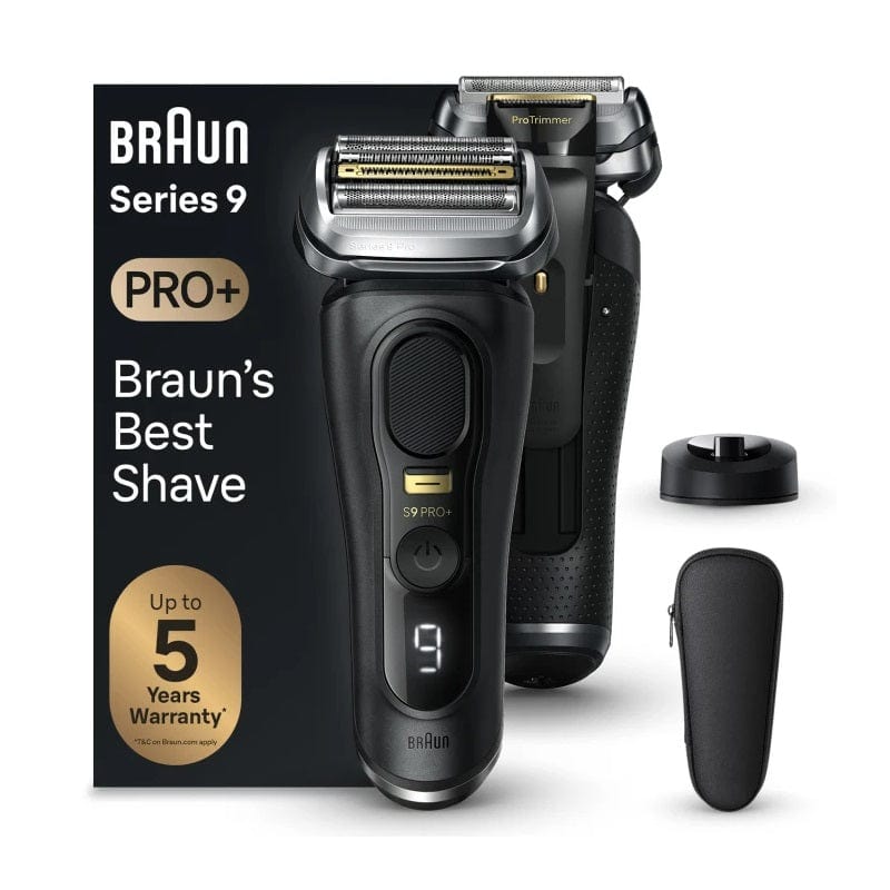 Braun Series 9 Pro+ 9510s Wet & Dry Shaver with Charging Stand and Travel Case, Atelier Black