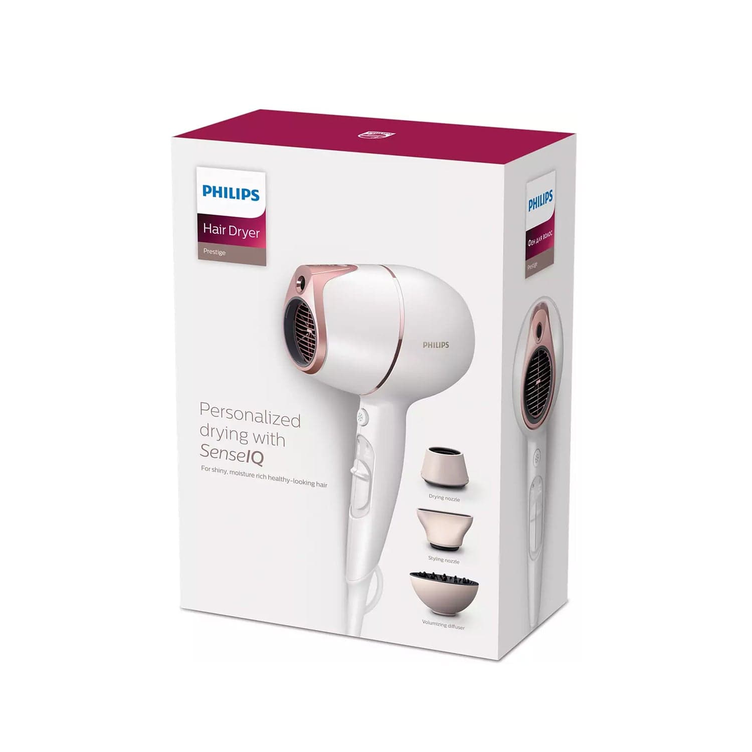 Philips BHD628/03 Prestige Hair Dryer with SenseIQ