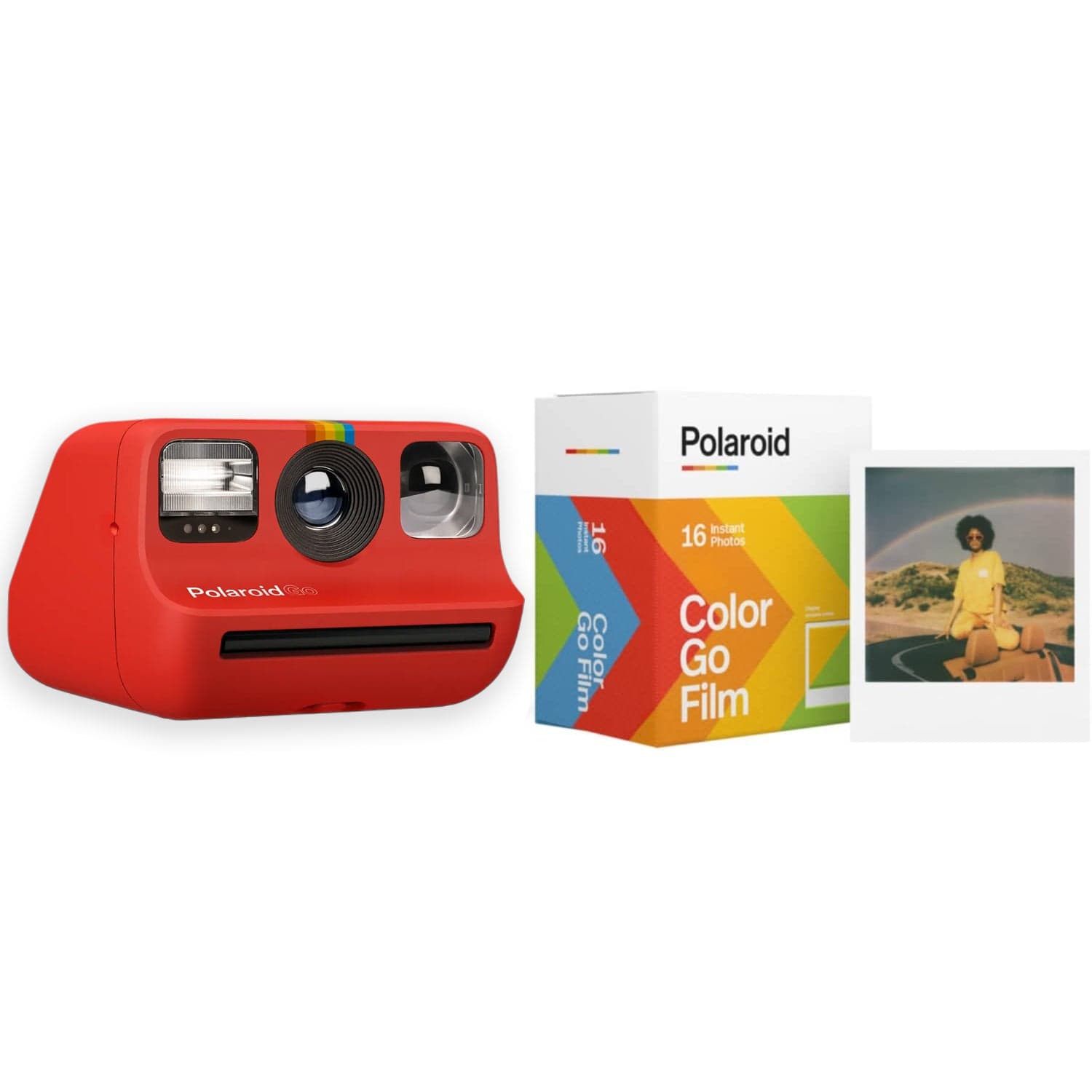 Polaroid Go Instant Camera Bundle With 16pcs Films Black