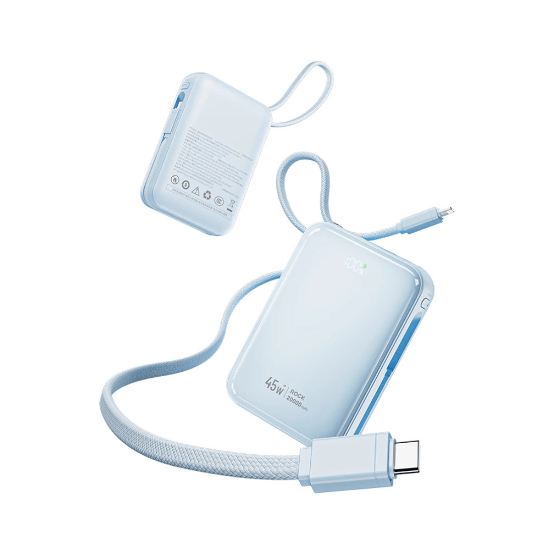 ROCK Interstellar Series C03/C04 45W Power Bank with Built-in Cable [CCC-Certified]