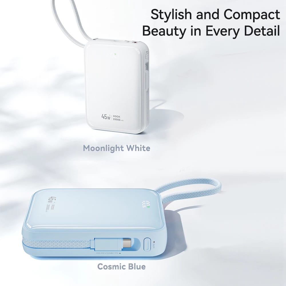 ROCK Interstellar Series C03/C04 45W Power Bank with Built-in Cable [CCC-Certified]
