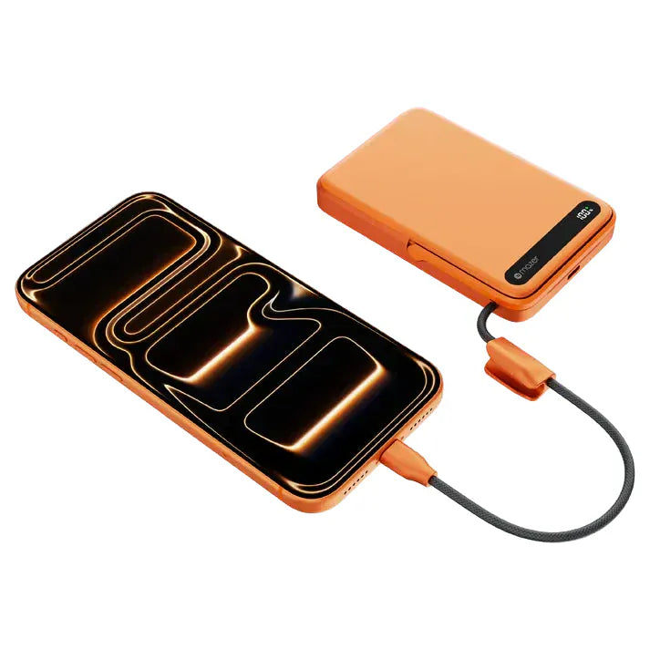 Mazer MagLink19 10,000mAh 15W PD27W Magnetic Wireless Charging Power Bank With Built-in USB-C Cable (CCC Certified)