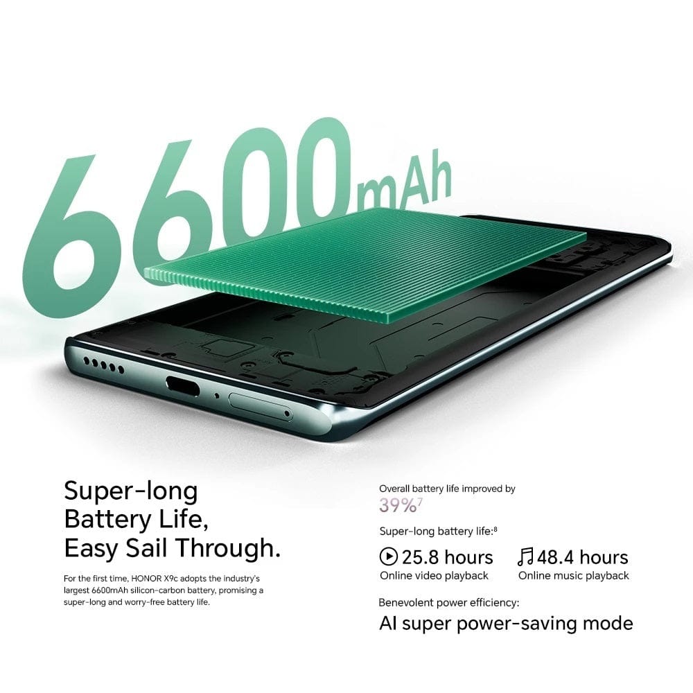 Honor X9C 5G Smartphone 24(12+12)GB+256GB 6.78inch Display Ultra-tough Triple Defense