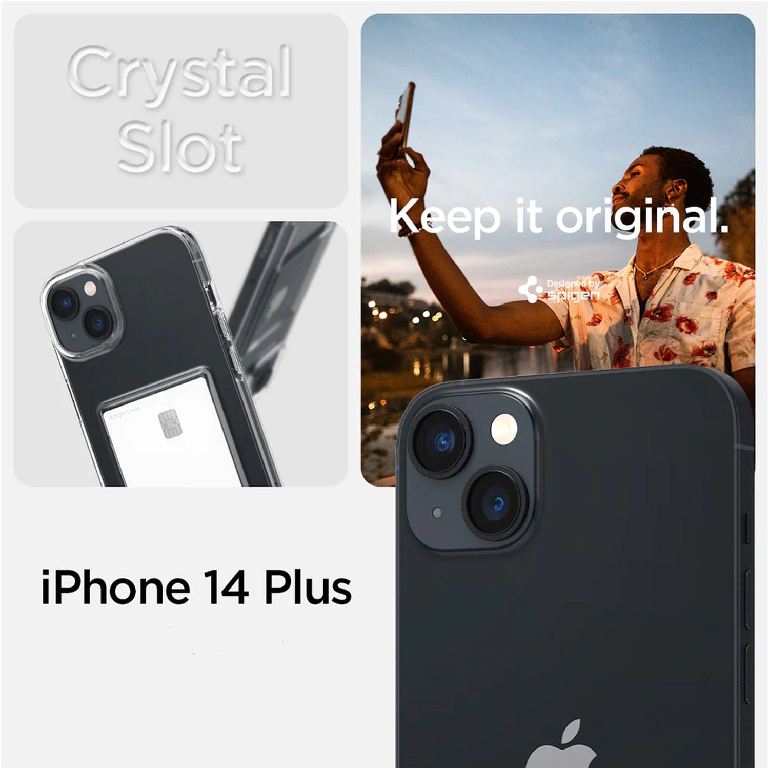 Spigen Crystal Slot Case for iPhone 14 Series iPhone 14 Plus / Crystal Clear