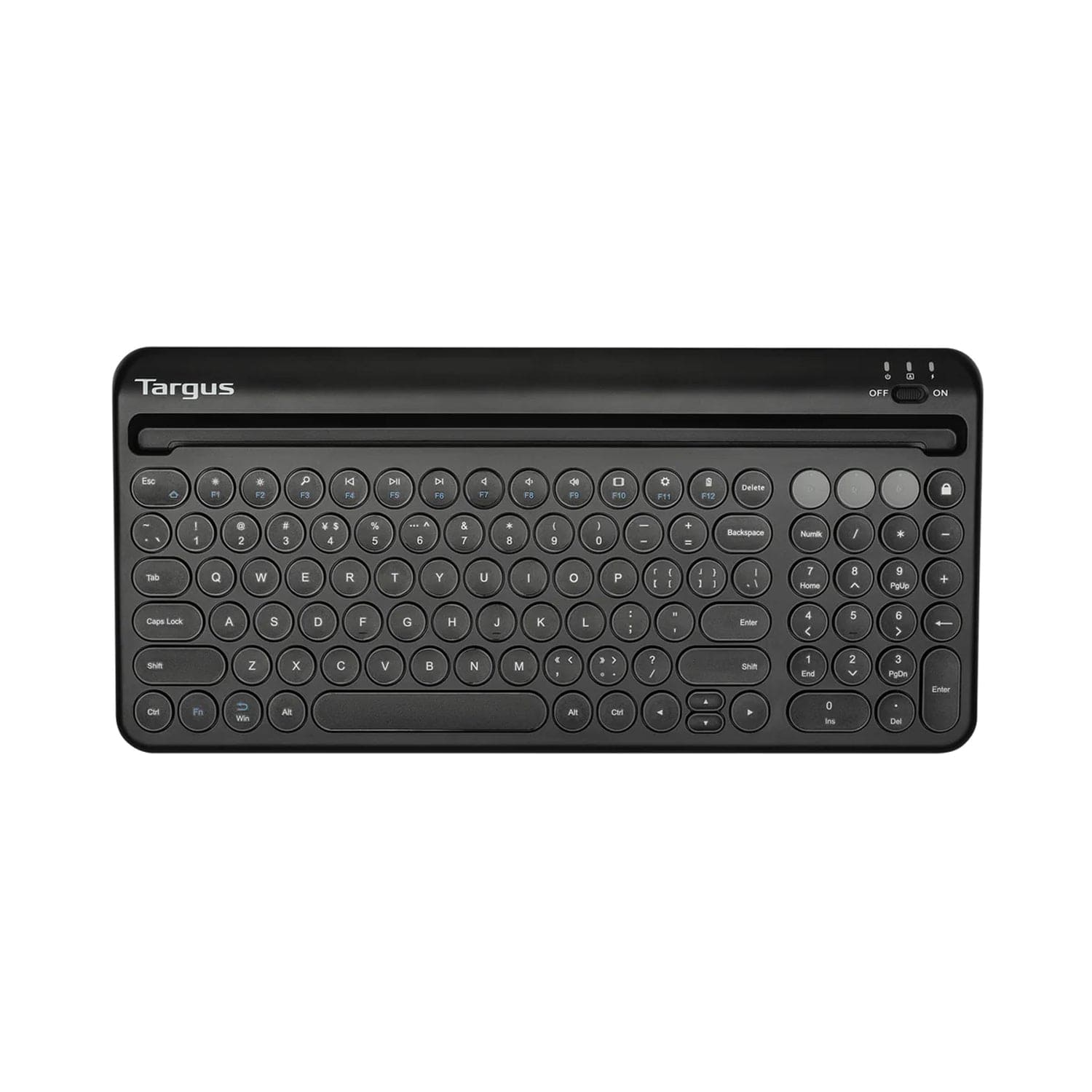 Targus Multi-Device Bluetooth AntiMicrobial Keyboard with Tablet/Phone Cradle